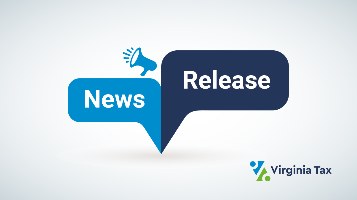 연한 파란색과 짙은 파란색 배너에 표시된 "보도 자료"